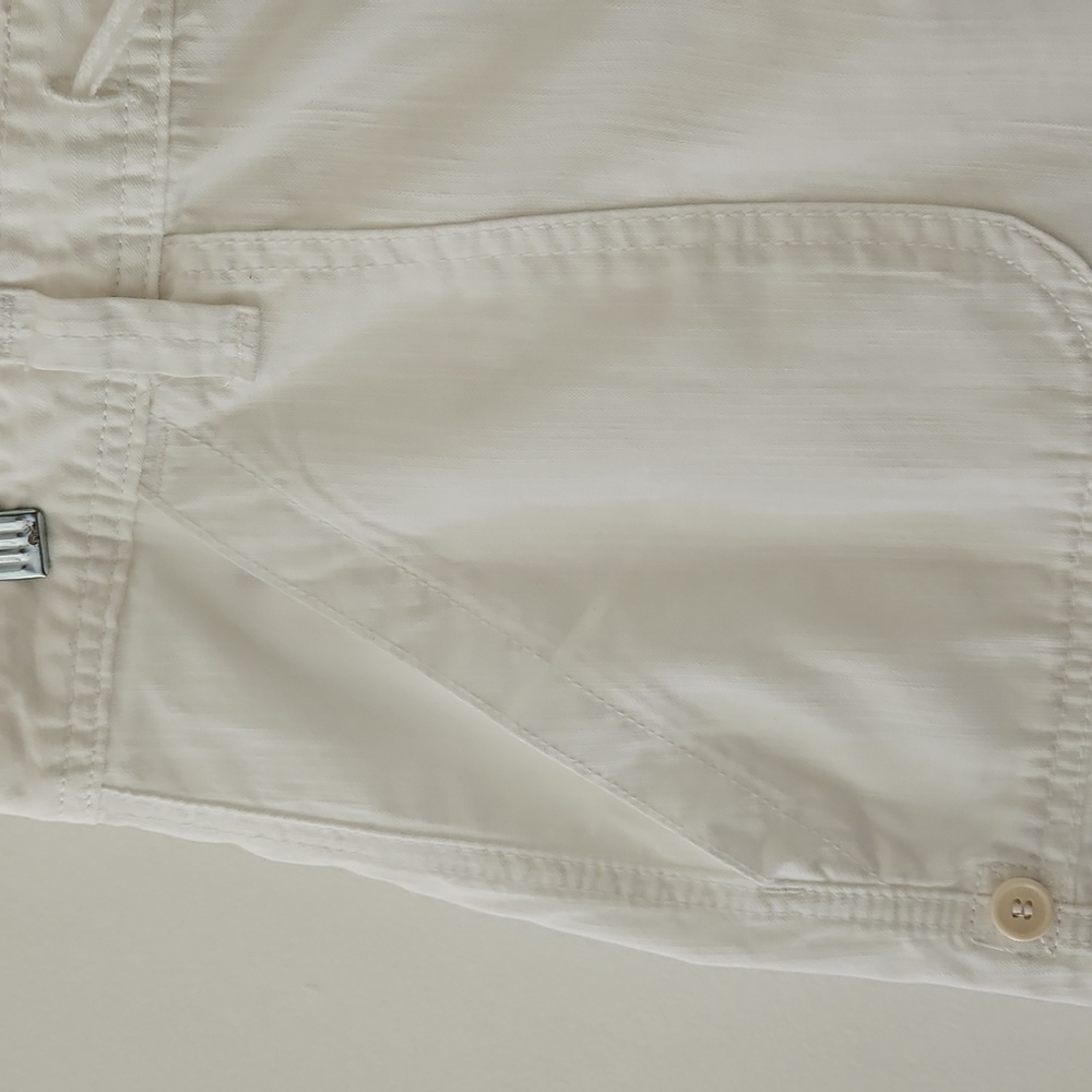 Tommy Hilfigerā White Cotton Bermuda Shorts Nautical Beach Size 10 - Picture 4 of 13
